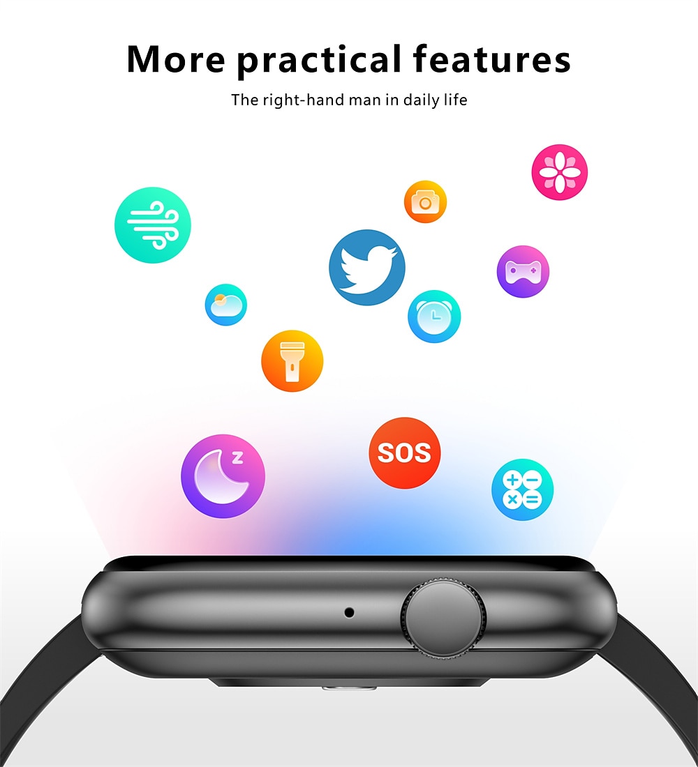 QX7PRO Ceas inteligent 2 inch Uita-te inteligent Bluetooth Pedometru Reamintire Apel Monitor de Activitate Compatibil cu Android iOS Dame Bărbați Standby Lung Telefon Hands-Free Rezistent la apă IP 67 2025 - $29.99 -P12