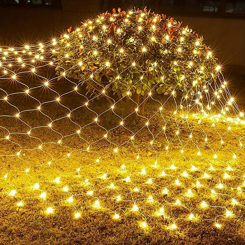 1,5m 3M 6m Lysslynger 96/192/672 LED EL Varm hvit Kjølig hvit Multifarget LED Net Mesh strenglys Halloween Solar Ferie 24 V 2025 - $30.99 –P5
