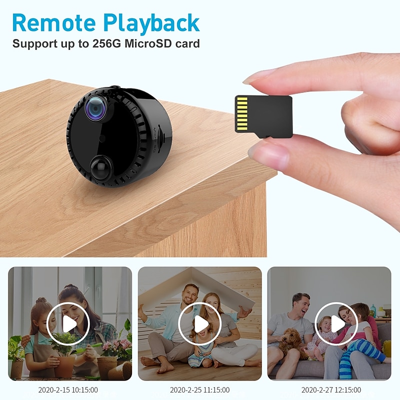 R10 IP Camera 4K Mini Wireless Motion Detection Remote Access IR-cut Indoor Support 256 GB 2025 - $73.99 –P8