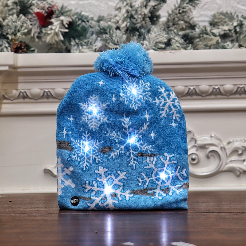 LED Christmas Hat Light Up Christmas Hat Unisex Knitted Beanie Holiday Hat Santa Claus Christmas Gifts Decoration 2026 - $15.99 –P27