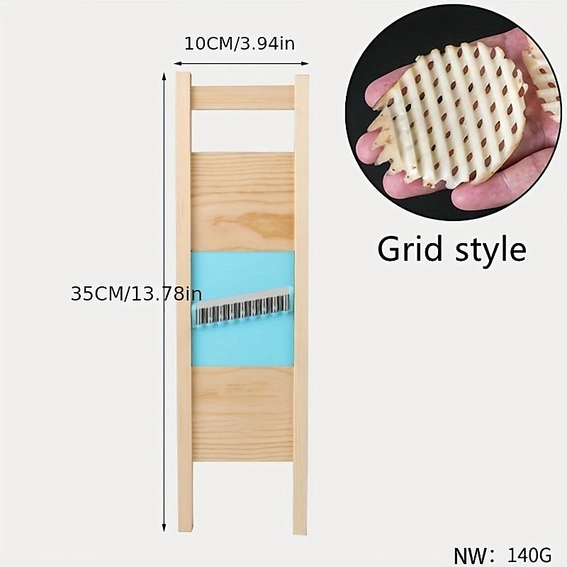Cortadora de patatas, corte de patatas, rejilla de artefacto, rejilla para limpiar, cuchillo, cortador de verduras, cuchillo ondulado, corte de flor, cuchillo, accesorios 2025 - $8.99 -P4
