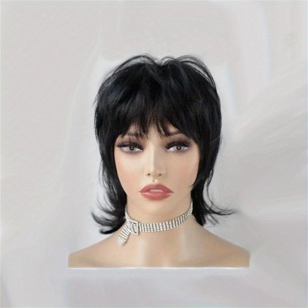 korte blonde pruik shaggy gelaagde jaren 80 mul pruik pixie-cut pruik met pony krullend synthetisch natuurlijk nep haar vervangende pruiken voor vrouwen dagelijks feest cosplay kostuum gebruik 2026 - $17.49 –P12