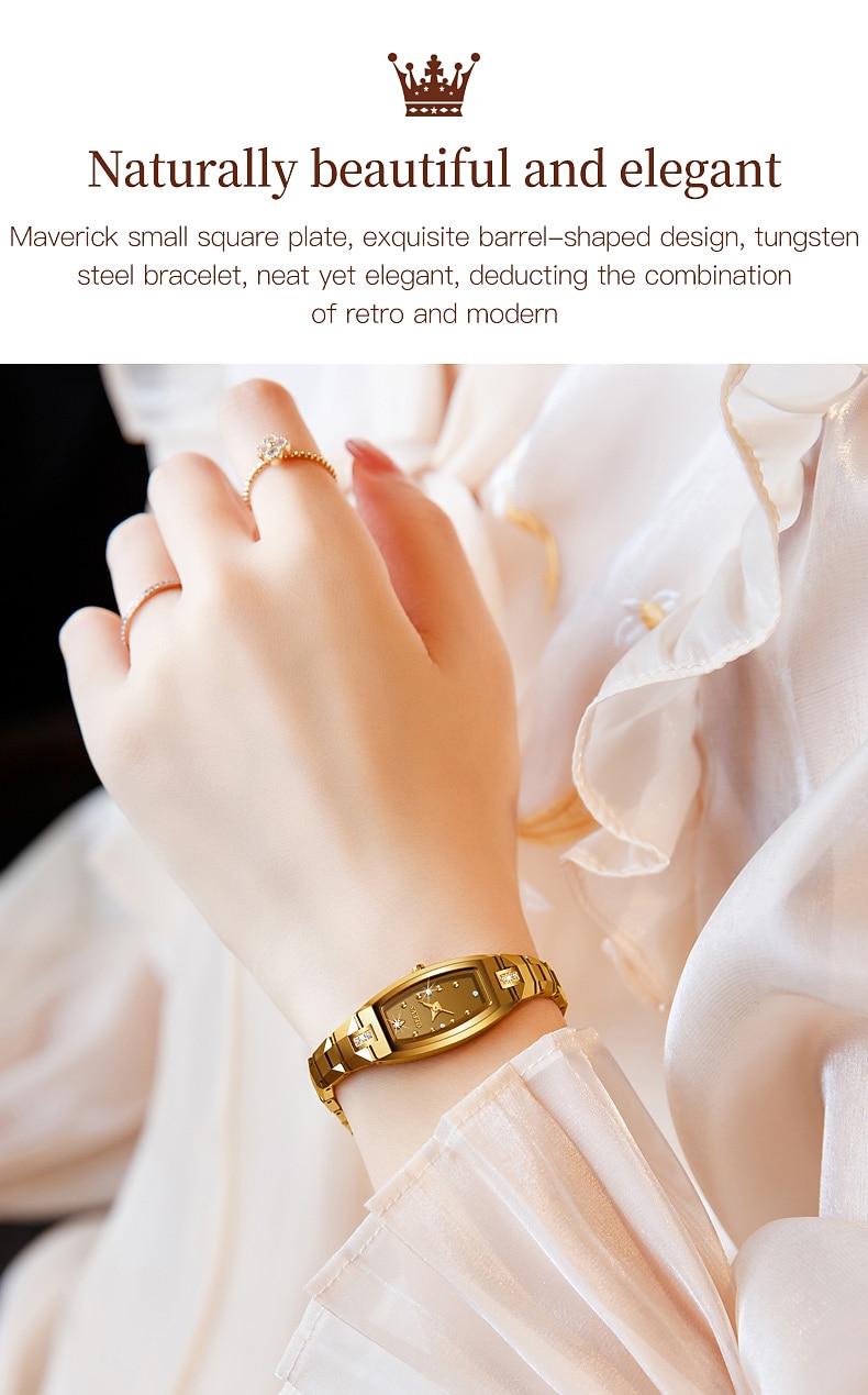 OLEVS Mother's Day Gift for Women Quartz Watch Creative Minimalist Fashion Casual Waterproof Decoration Stainless Steel Strap Watch 2026 - $68.99 –P3