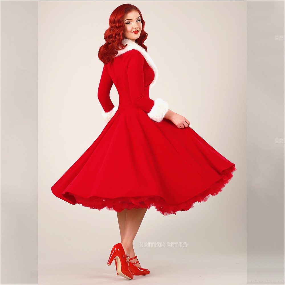 julenissen Mrs.Claus Fancy julekjole Dame Jul Nytt År julaften Jul Voksne Jul Nyttårsaften Kjole 2025 - $40.99 –P4