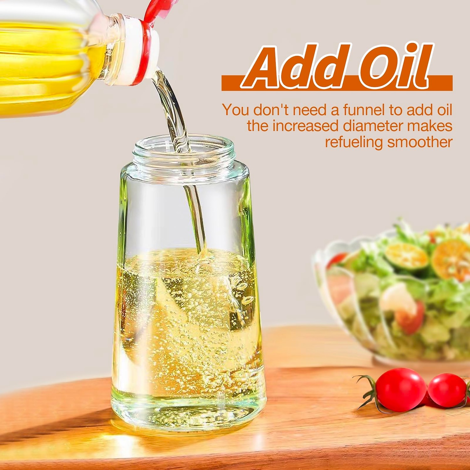 Rociador y dispensador de aceite de vidrio 2 en 1, 16oz para cocina, botella de aceite de oliva de 470ml, rociador de aceite para cocinar, cocina, ensalada, barbacoa 2025 - $12.99 –P5