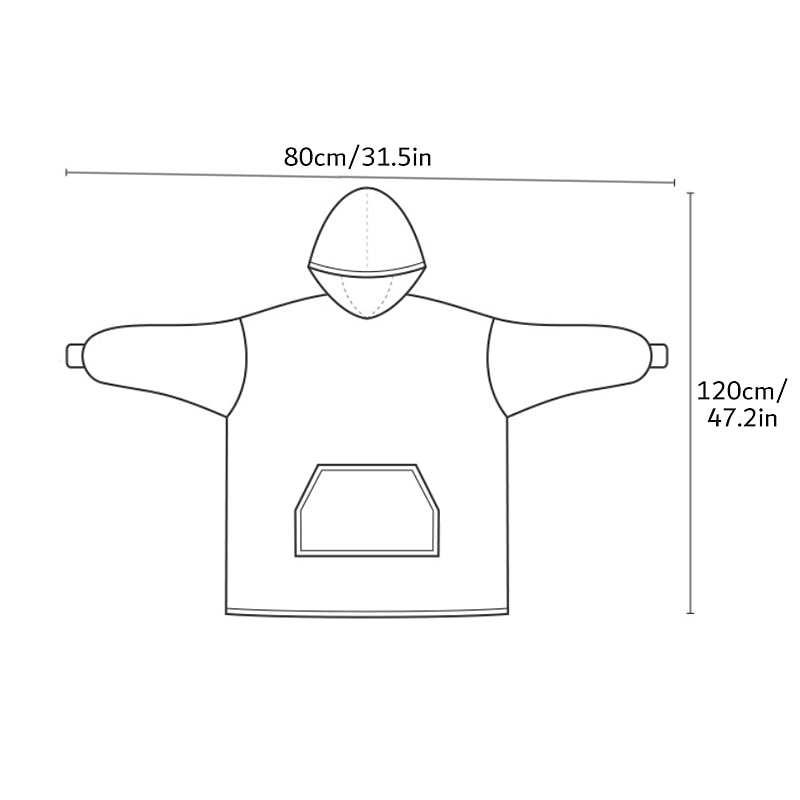 bærbar teppe hettegenser, oversized hettegenser sweatshirt teppe for voksne kvinner menn, gave, koselig og uklar sherpa hettegenser teppe 2025 - $45.99 –P3