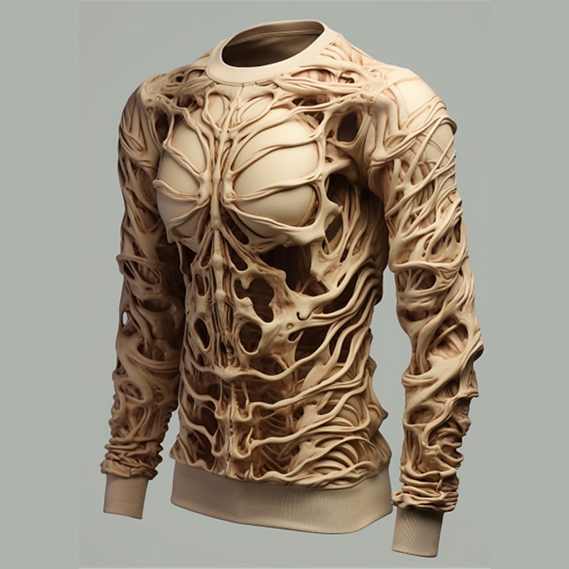 Per uomo Grafico Scheletro Teschi Felpe Felpa da golf Manica Lunga Felpa Girocollo Quotidiano Casual Vintage Retrò Stampa 3D Vacanza Ferie Uscire Stampato Primavera & Autunno del 2025 a $30.99 –P2