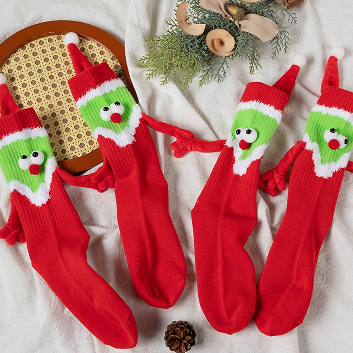 Papá Noel Calcetines de Navidad Calcetín de tripulación Mujer Navidad Año Nuevo Navidad Calcetines 2025 - $8.49 –P6