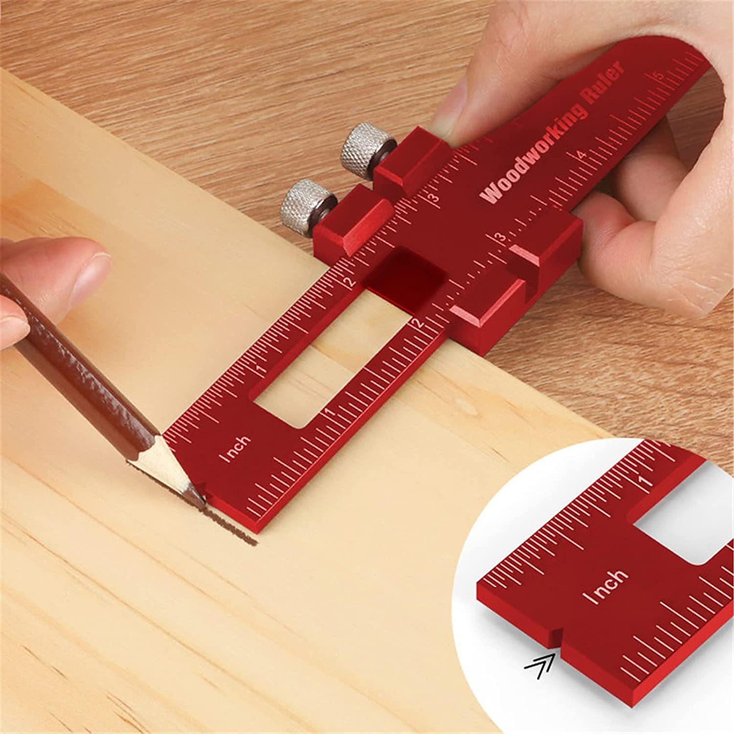 atualize sua marcenaria com esta régua de bolso de precisão: régua deslizante de alumínio com medidas métricas e em polegadas, traçado tipo T e ferramenta de layout quadrado de 2025 por $13.99 –P4