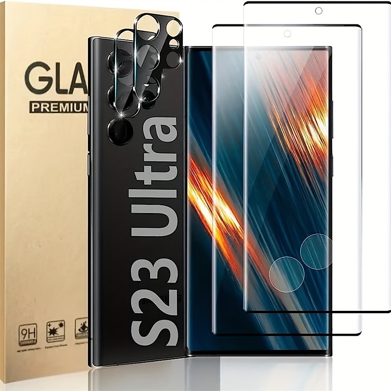 [Pakiet 2+2] Osłona ekranu + osłona obiektywu aparatu Na Samsung Galaxy S24 Ultra Plus S23 S22 S21 S20 Ultra Plus FE S10 Note 20 Ultra 10 Plus Note10 Lite Szkło hartowane Twardość 9H Anti Bubbles 2025 - $12.99 –P1