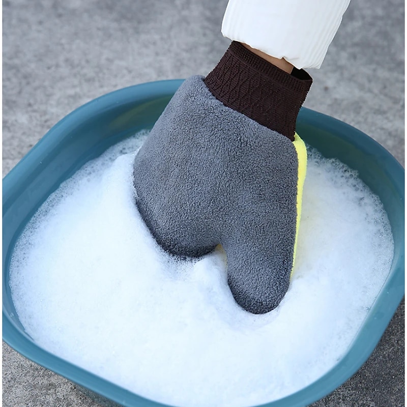 2 Stück Autopflege Reinigungsbürsten Polierhandschuh Bürste Wolle Autowaschhandschuh Autowaschschwamm Wachshandschuhe Autozubehör 2025 - $8.99 –P1