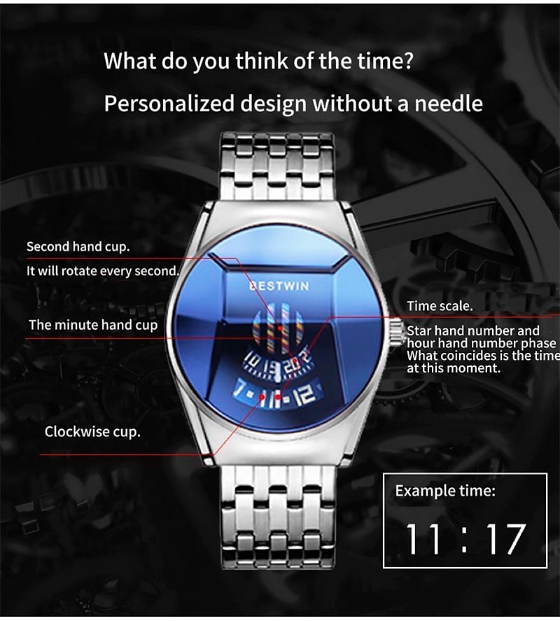 New Bestwin Dr. Tong Brand Men'S Watch Automatic Black Technology Student Watch Jittery Net Red Quartz Waterproof Men'S Wristwatch 2025 - $20.99 –P1