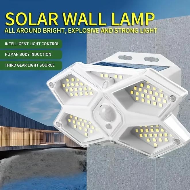 Projecteurs solaires d'extérieur, lampe murale étanche avec détecteur de mouvement, éclairage public de sécurité, lampe de décoration de jardin, éclairage paysager de 2025 ? $11.49 –P3