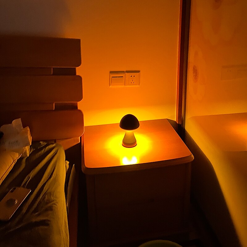 LED Desktop Creative Mushroom Table Lamp Three Color Rechargeable Table Lamp Bedroom bedside Night Lamp Dimmable LED Lighting Creative Home Decoration Table Lamp Unique Family Warm Gift Retro Atmosphere Lamp 2025 - $40.99 –P9