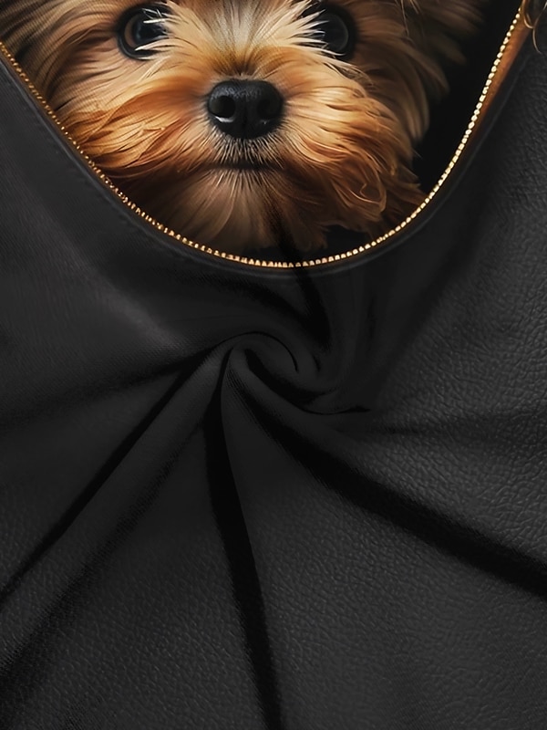 camiseta feminina básica estampa de cachorro manga curta regular tops gola redonda diário fim de semana cinza de 2025 por $19.99 –P2