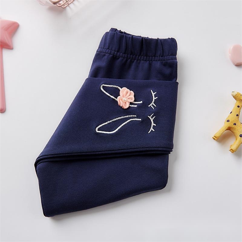Leggings Enfants Fille Couleur unie Actif Ruché Ecole Coton 3-7 ans Printemps Noir Blanche Rose Claire de 2025 ? $5.49 –P6