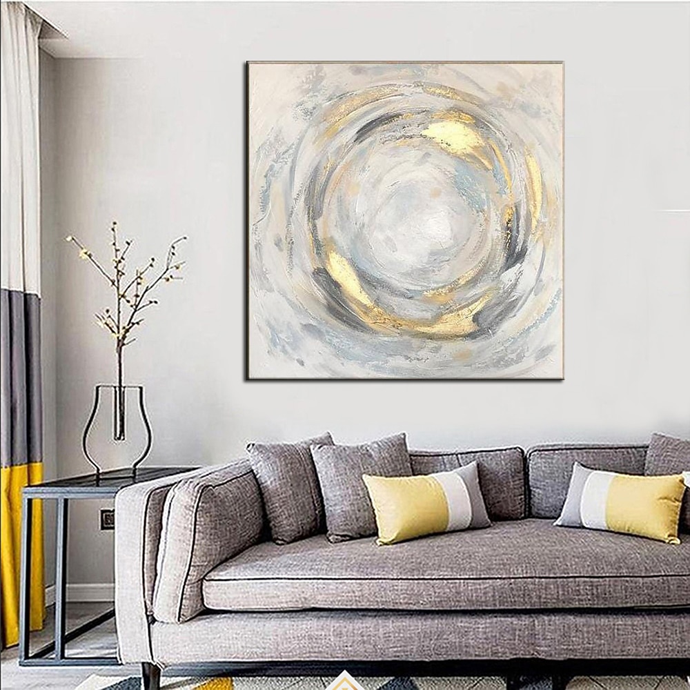 Handmade Abstract  gold painting 100% Hand Painted Oil Painting Wall Extra Large Abstract Gold circle Paintings On Canvas Original Fine Art Contemporary Wall Art Decor 2026 - $116.99 –P1