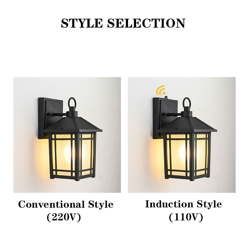 luminárias de parede externas com sensor do anoitecer ao amanhecer lanternas de parede externas à prova d'água iluminação montada na parede persianas de vidro para entrada da porta da frente do pátio de 2025 por $149.99 –P2