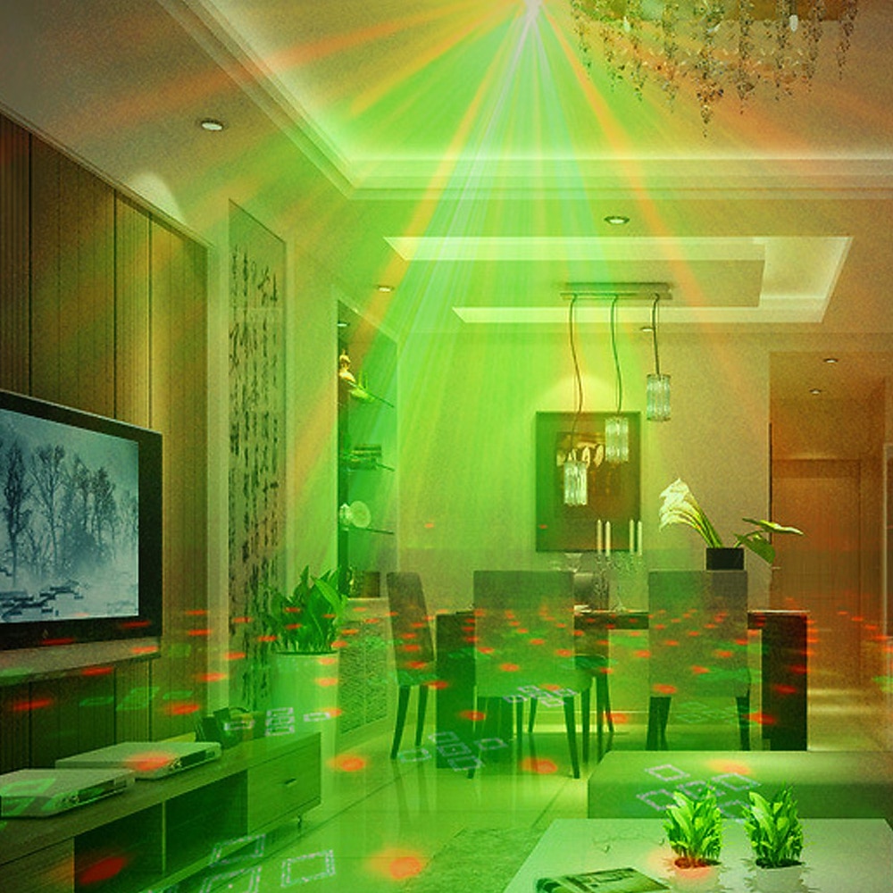 60 farger festlys dj disco lys lydaktivert utendørs innendørs LED laser 2 i 1 strobe lys med fjernkontroll for fester bursdag jul ferie rom dekor bryllup karaoke 2025 - $81.99 –P4
