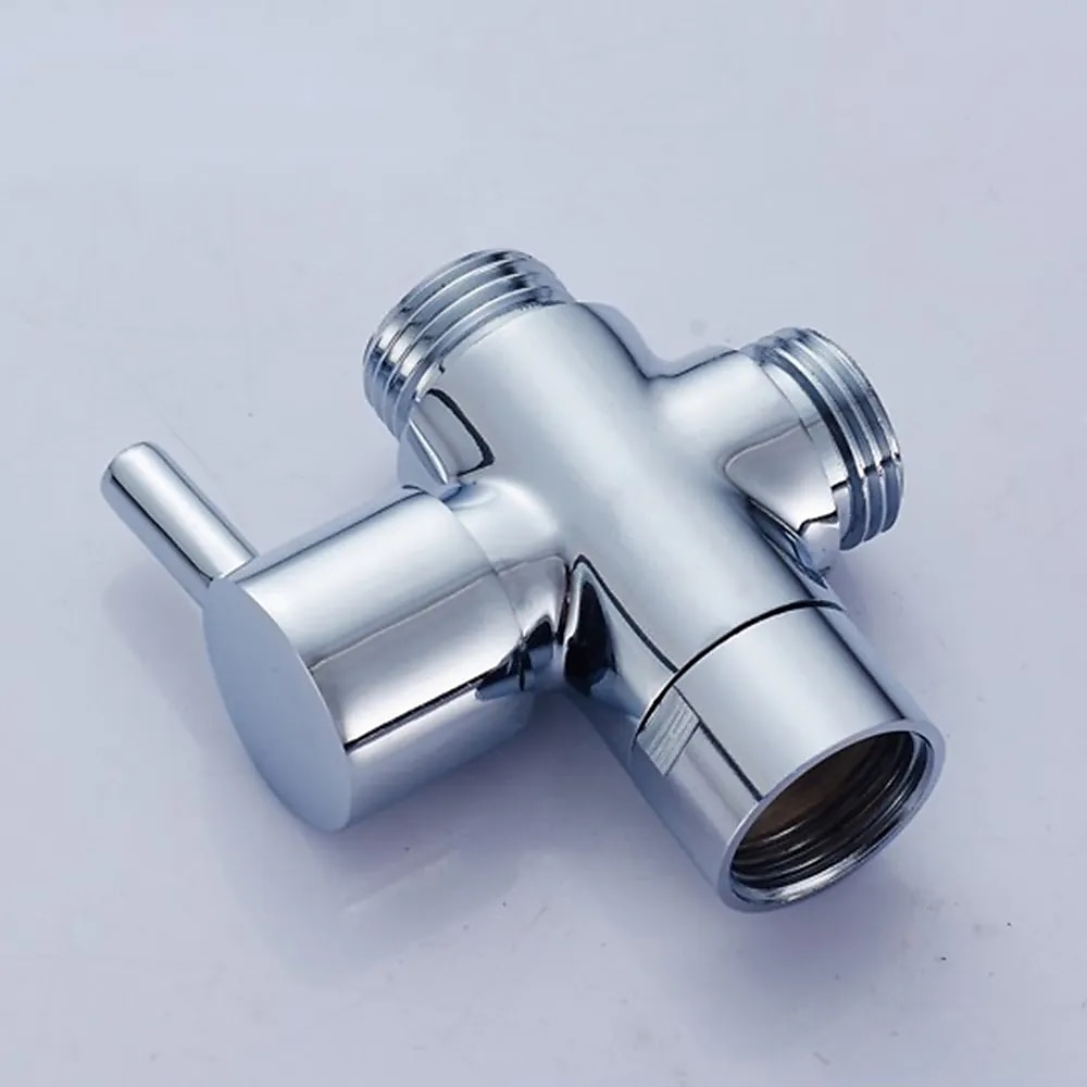 Valvola deviatrice in ottone separatore d'acqua a 3 vie adattatore a T per doccia soffione doccia regolabile valvola deviatrice accessori per il bagno del 2025 a $14.99 –P1