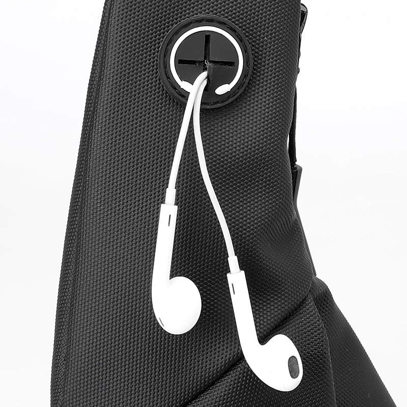 férfi vízálló crossbody hevedertáska – lopásgátló mellkasi csomag usb töltőcsatlakozóval utazáshoz és szabadtéri tevékenységekhez 2025 - $18.99 –P4