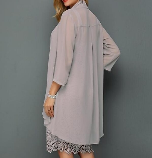 Dames Wikkel Moeder's Wikkels Jassen Bruiloftsgast Wikkels  Jassen Elegante Zonbescherming 3/4 Lange Mouw Chiffon Bruiloft Wikkels Met Ruching Voor Feest Avond Lente  Zomer om te imponeren 2025 - $41.99 –P2
