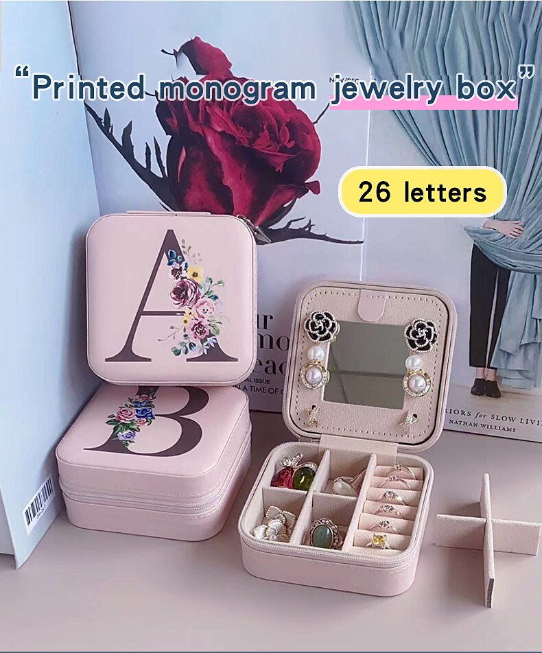 1PC Jewelry Box Waterproof Portable Mini Wearable leatherette PU(Polyurethane) PU Leather For Women's Casual Portable 2025 - $19.99 –P1