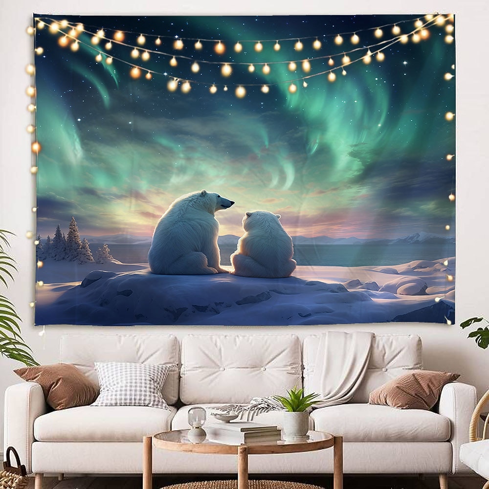 jegesmedve függő gobelin fal művészet nagy kárpit falfestmény dekor fénykép háttér takaró függöny otthon hálószoba nappali dekoráció 2026 - $14.99 –P4
