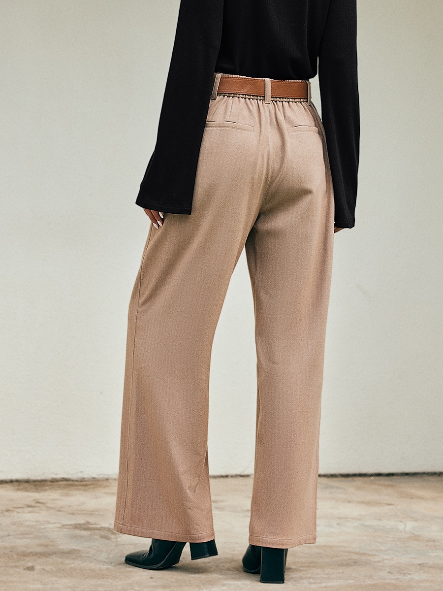 pantalon habillé taille haute à jambe large de 2025 ? $9.99 –P7
