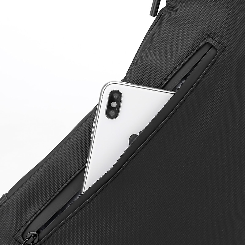 férfi vízálló crossbody hevedertáska – lopásgátló mellkasi csomag usb töltőcsatlakozóval utazáshoz és szabadtéri tevékenységekhez 2025 - $18.99 –P5