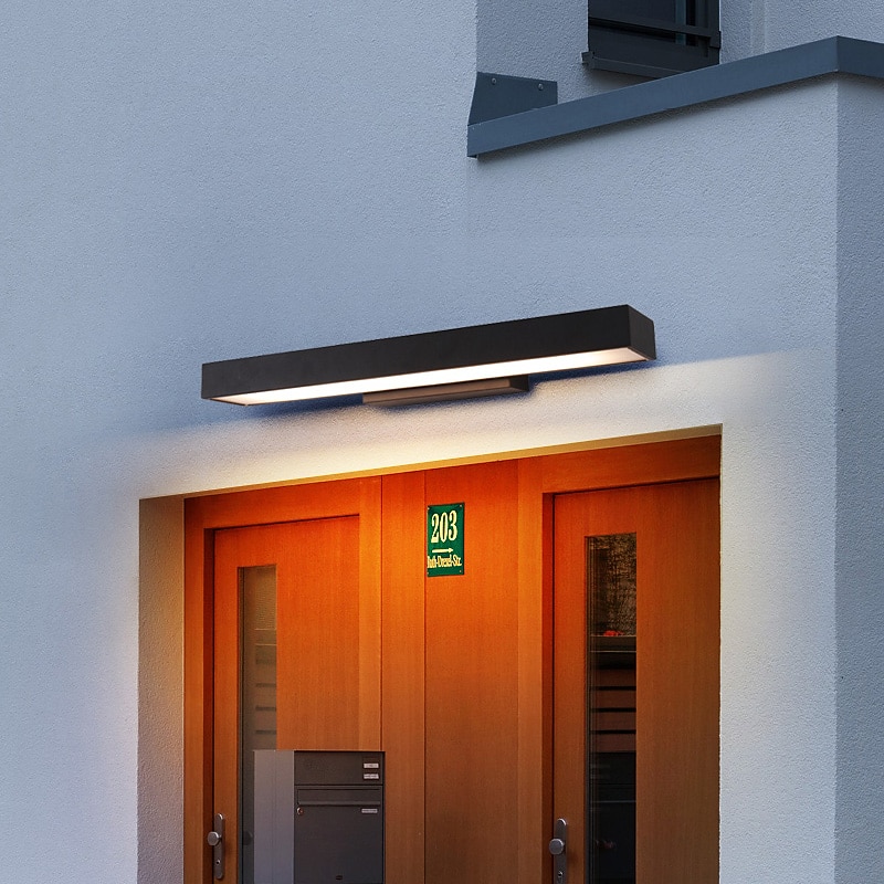 led vägglampa belysningsarmatur antik vägglampa ip65 liner design utvändig vattentät rostsäker aluminium vägglampa lykta innergård trädgård balkong villa dekorativa lampor 110-240v 2026 - $230.59 –P4