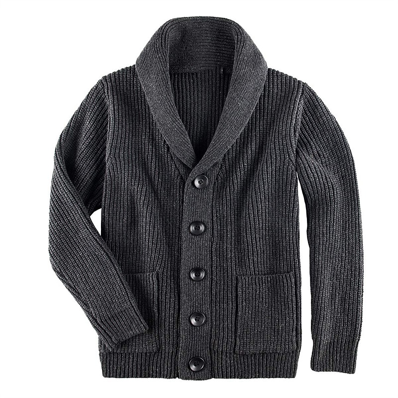 Homens camisolas de natal Sueter Cardigan suéter cortado Estriado Robusto Tricotar Cropped Tricotado Tecido Xale Aquecimento Contemporâneo Moderno Natal Casual Roupa Outono Inverno Caqui Verde Tropa de 2026 por $52.99 –P6