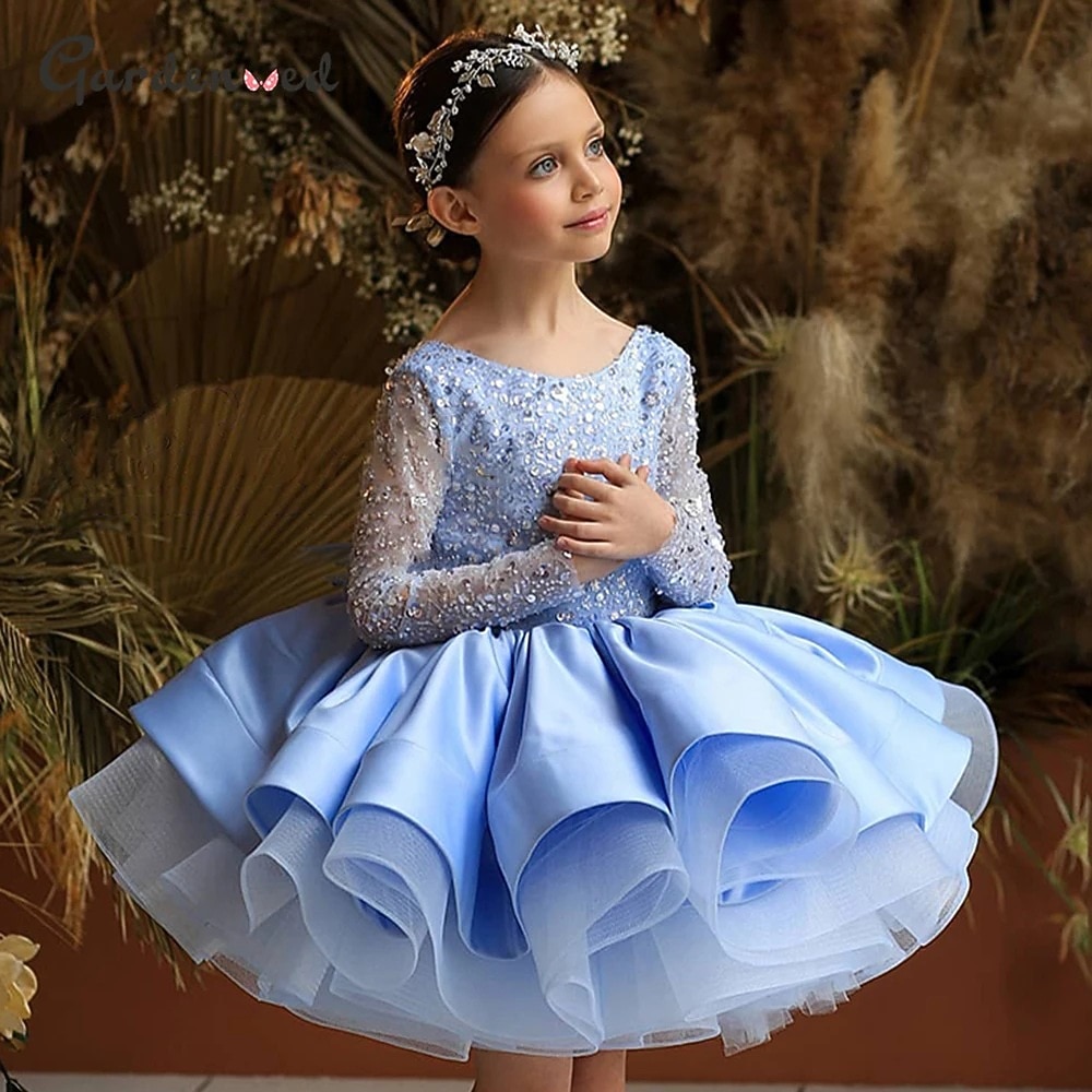 Flower Girl's Dress Kids Girls' Party Dress Solid Color Sleeveless Performance Mesh Princess Sweet Mesh Mid-Calf Sheath Dress Tulle Dress Summer Spring Fall 2-12 Years White Yellow Pink 2026 - $65.99 –P4