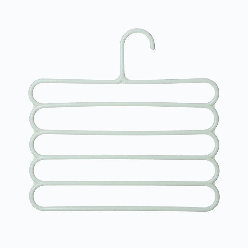 10 stuks gekleurde antislip meerlaagse broekrek multifunctionele garderobe 5-laags hangende broekrek sjaalrek sjaal stropdas hanger 2025 - $9.49 –P10