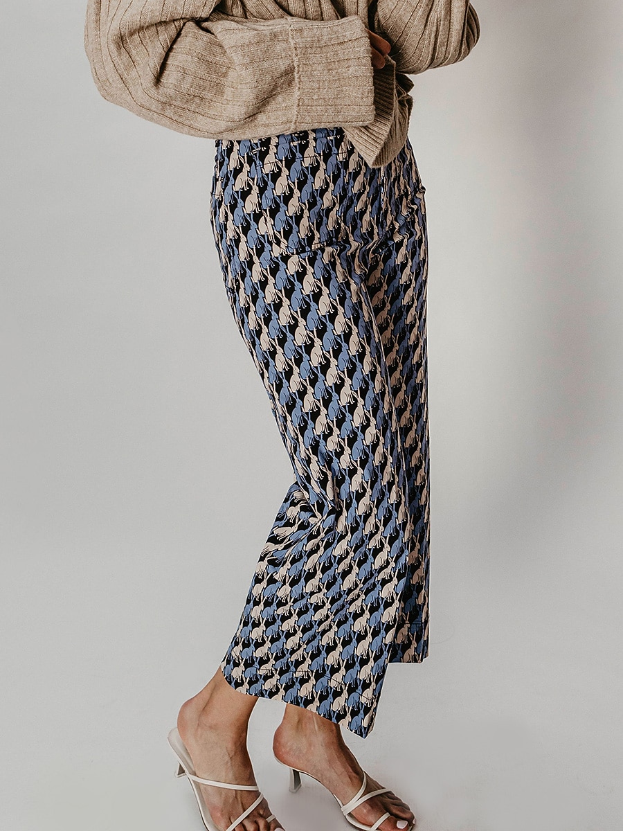 Cotton High Waist Cropped Pants 2026 - E£6352.83 –P10