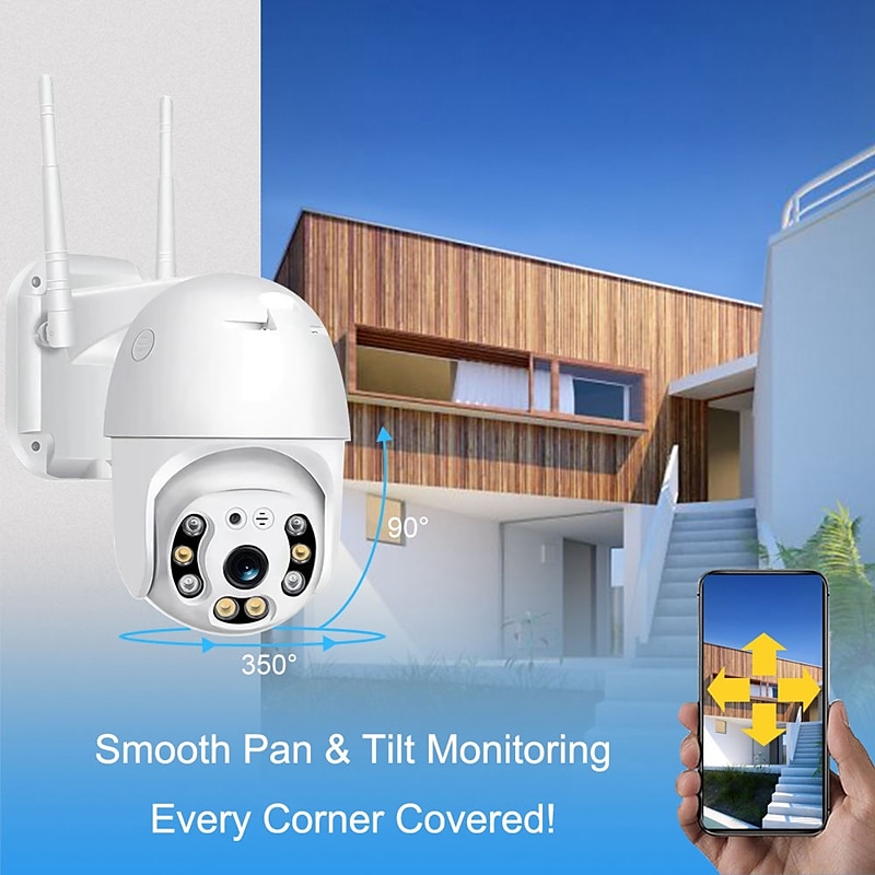 IP Camera 2MP dome Wireless Motion Detection Remote Access Waterproof Indoor Outdoor Apartment Support 128 GB 2025 - $41.99 –P9
