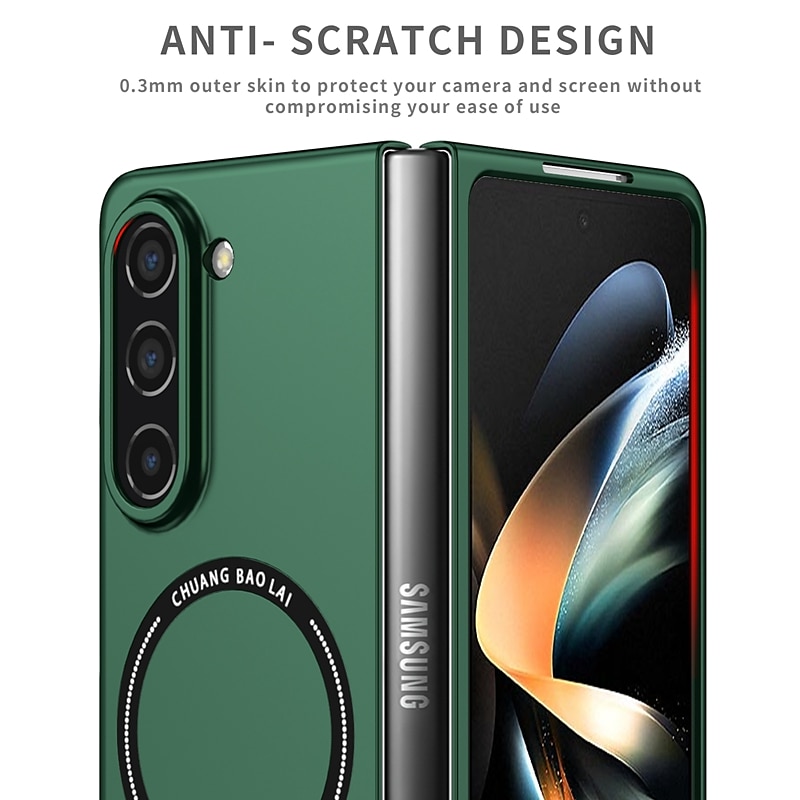 Phone Case For Samsung Galaxy Z Fold 7 Z Fold 6 Z Fold 5 Z Fold 4 Z Fold 3 Back Cover With Magsafe Support Wireless Charging Shockproof PC 2025 - $17.99 –P4