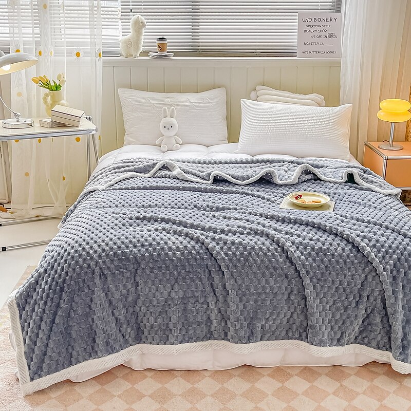 myk komfort kaste sofa teppe stereoskopisk lite rutenett teppe til sofa stol sofa stue bursdagsgave og hjemmeinnredning bærbart bil reisetrekk teppe 2025 - $21.99 –P7