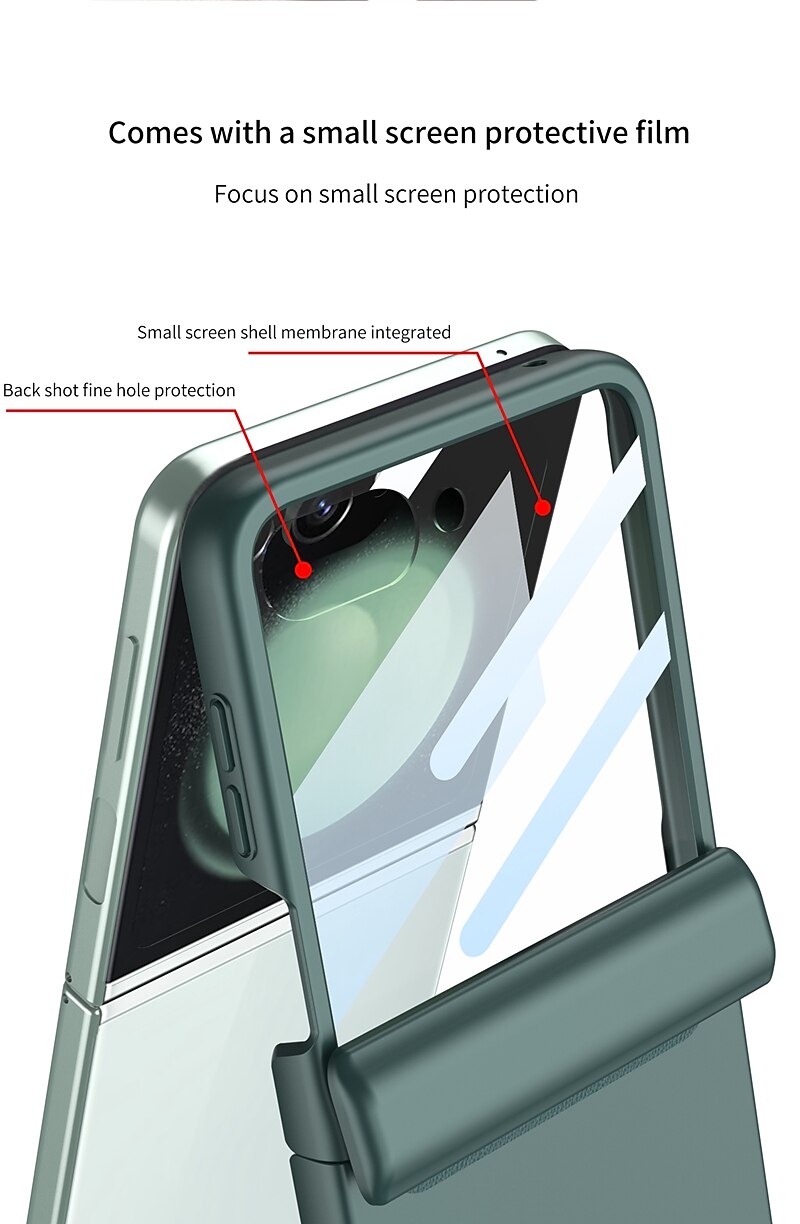 Phone Case For Samsung Galaxy Z Flip 7 Z Flip 6 Z Flip 5 Back Cover with Screen Protector Magnetic Ultra Thin PC 2025 - $28.99 –P7