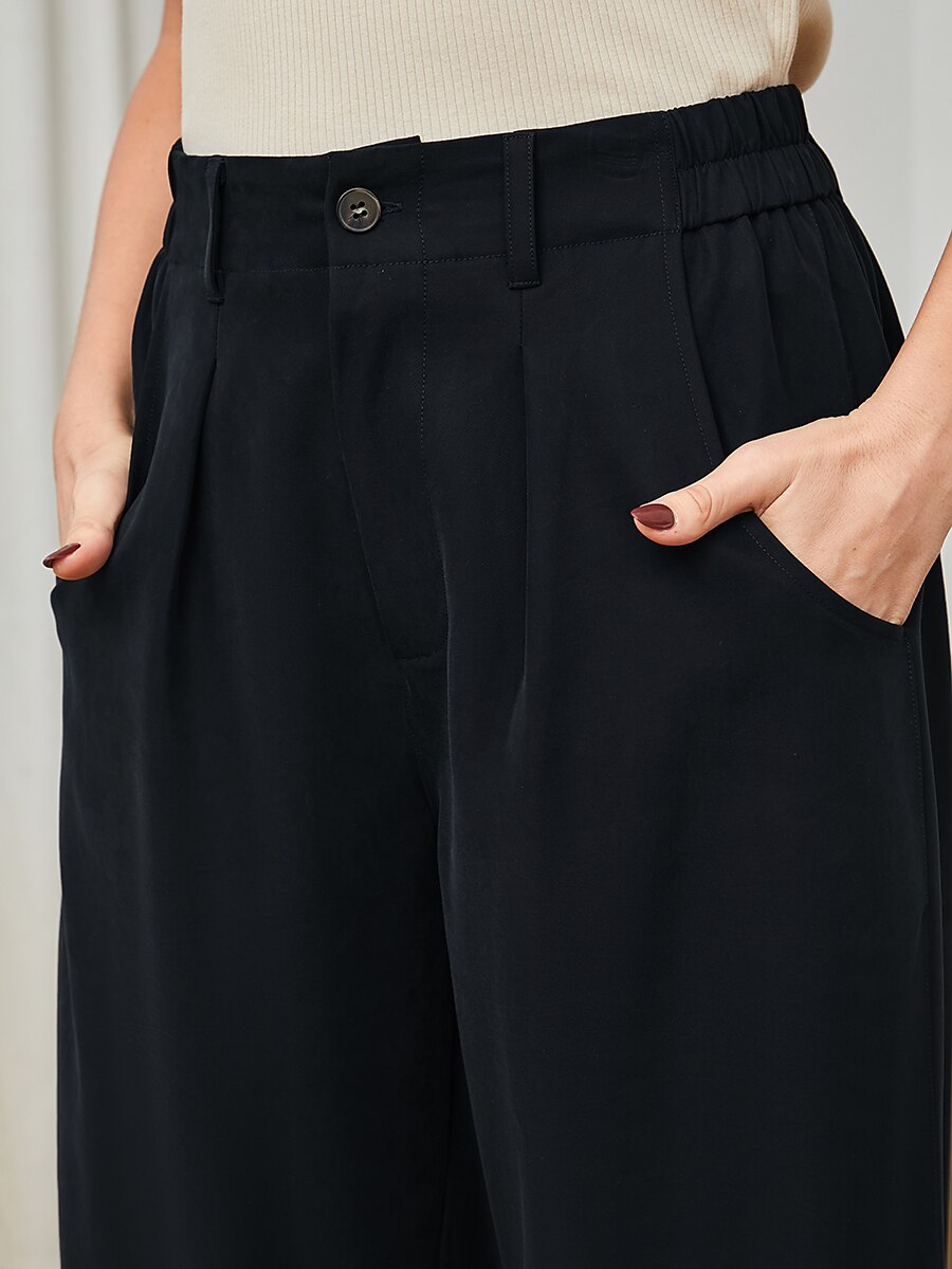 High Street Full Length Wide Leg Pants Women Spring Summer Fashion