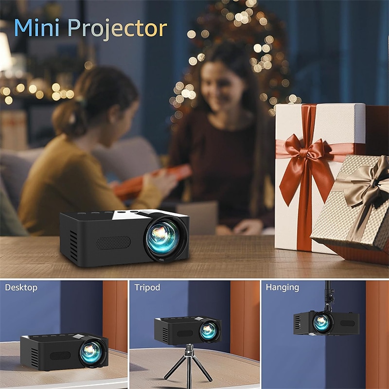 YT100 Mini Projector Wireless WIFI Display Screen Mirror with iOS and Android Smartphones Support USB Input Pocket Projector for Classic Movie Kids Animation 2025 - $63.99 –P18
