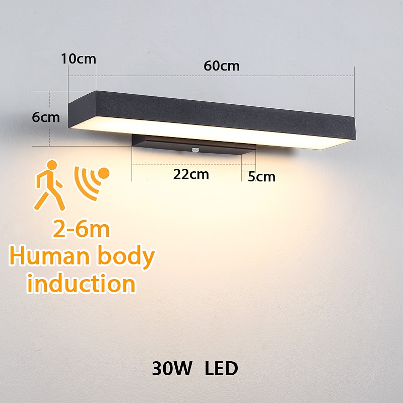 led vägglampa belysningsarmatur antik vägglampa ip65 liner design utvändig vattentät rostsäker aluminium vägglampa lykta innergård trädgård balkong villa dekorativa lampor 110-240v 2026 - $230.59 –P8