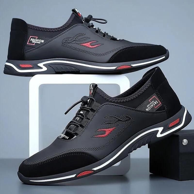 baskets de sport bleues et noires pour hommes avec fermeture à lacets et semelle légère - chaussures de sport élégantes pour la course et les vêtements décontractés de 2025 ? $26.99 –P2