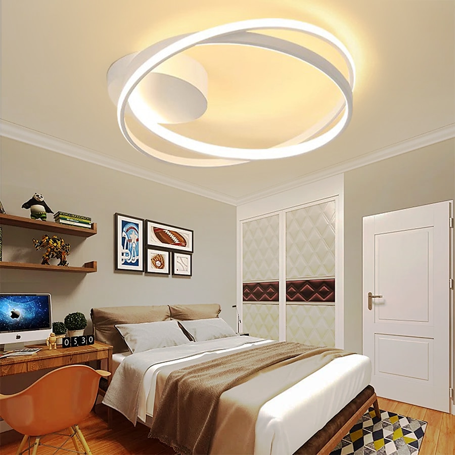 Luz de techo LED, lámpara de techo con luz empotrada de diseño circular regulable, adecuada para dormitorio, sala de estar, comedor, ac110v ac220v 2025 - $201.49 –P7