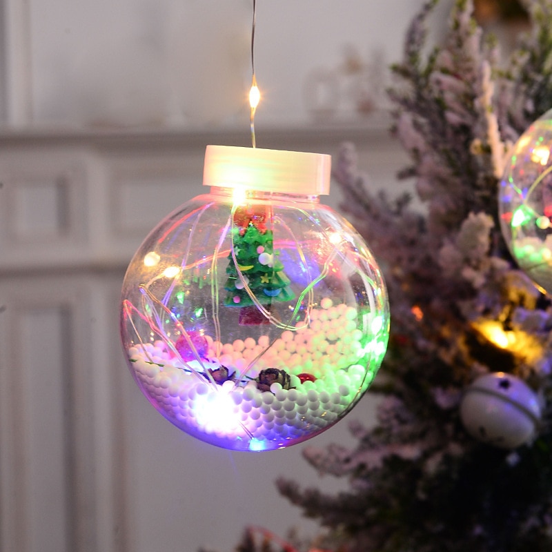 3M LED-Weihnachtsvorhang-Lichter, Wunschball, Weihnachtsbaumbehang mit altem Schneemann, Fensterdekorationslichter, Festival-Dekoration, Kupferdraht-Lichter 2023 – 40,31 € – P9