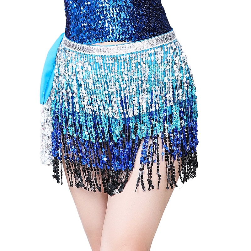 Women Sequin Hip Skirt Fringe Tassel Wrap Scarf Party Rave Festival Outfit Halloween Belly Dance Costume Party Club 2025 - $27.99 –P7