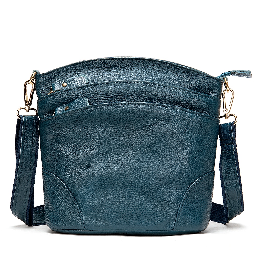 Waterproof and Wear-resistant Genuine Leather Crossbody Bag for Women - Versatile Multi-layer Shoulder Bag with Clutch Design 2025 - $42.99 –P7
