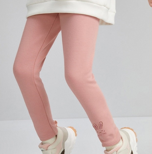 Dzieci Dla dziewczynek Legginsy z podszewką z polaru Jednokolorowe Aktywny Szkoła Bawełna 7-13 lat Wiosna Czarny Rumiany róż Jasnoszary 2025 - $7.99 –P2