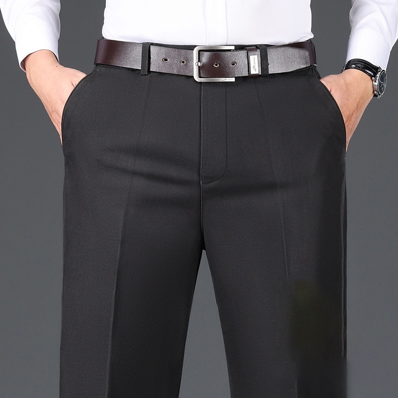 Per uomo Pantaloni Chino Pantaloni chino Tasche Liscio Comfort Traspirante Esterno Giornaliero Per uscire Di tendenza Informale Nero Cachi del 2025 a $32.99 –P10