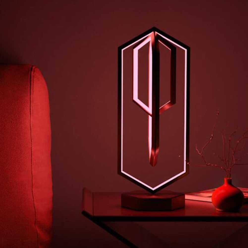 Современные настольные лампы RGB с регулируемой яркостью, многоугольная светодиодная настольная лампа с пультом дистанционного управления и приложением управления для спальни, гостиной, офиса, 2025 - $218.99 –P3